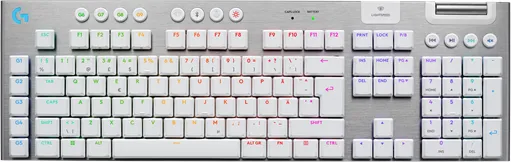 Logitech G915 X LIGHTSPEED - Tactile - 100% - Pelinäppäimistö - Pohjoismainen - Valkoinen