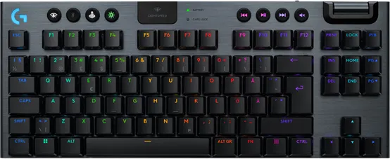 Logitech G915 X LIGHTSPEED TKL - Lineaarinen - 80 % (TKL) - Pelinäppäimistö - Ilman numeronäppäimistöä - Pohjoismainen - Musta
